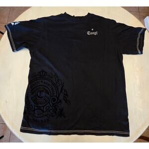 Coogi Men's Black Crewneck SZ XXXL Graphic Print Y2K